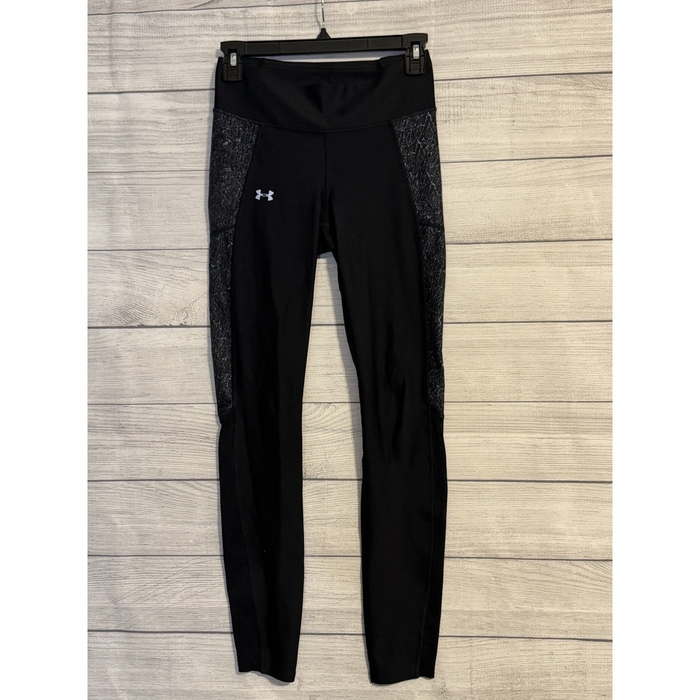 Under Armour HeatGear Compression Leggings Women Small Black Pocket